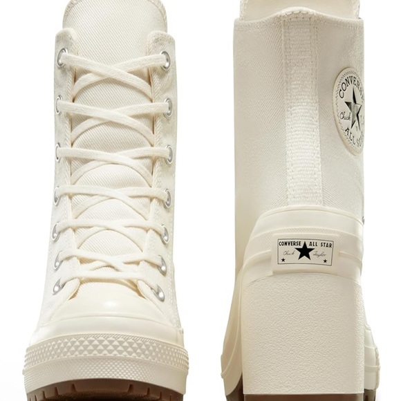 Converse Women's Cream Heeled Boots - Picture 3 of 7